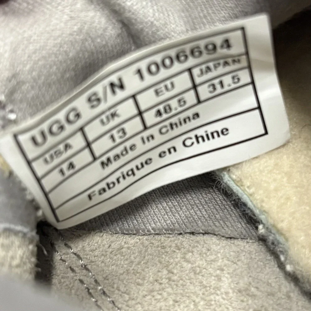 UGG Australia Freamon Men's Chukka Boots in Grey‎ Suede and Canvas Size 14 Laces